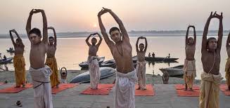Varanasi: Morning Yoga on the Bank of the Ganga River
