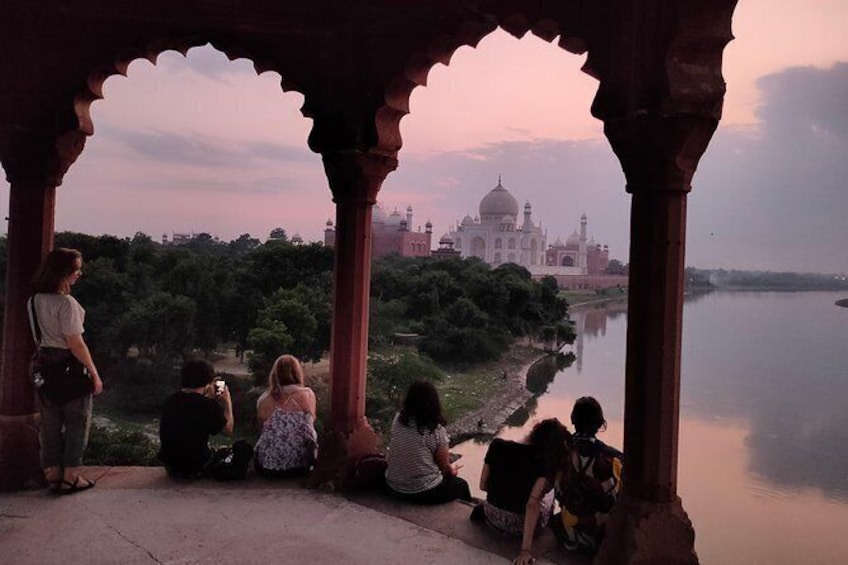 Visit Taj Mahal at Sunrise and Sunset View of  Taj from Mehtab Bagh.